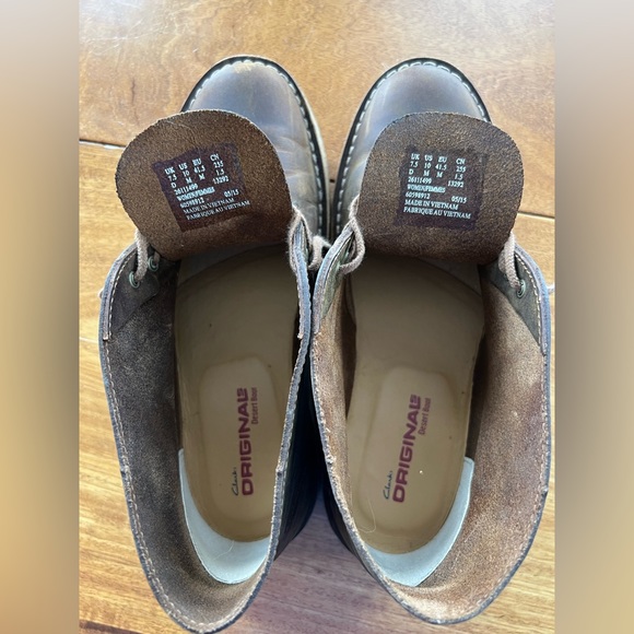 Clarks Originals Desert Boots Women’s Brown Leather Size US10 EU41.5 - Picture 2 of 7